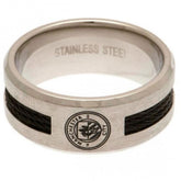 Manchester City FC Black Inlay Ring Medium LKT Sport Football>Premier League>Manchester City FC Rings
