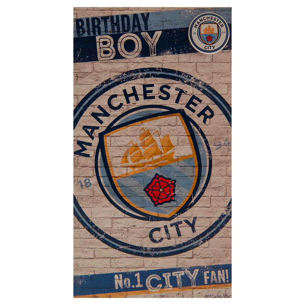 Manchester City FC Boy Birthday Card LKT Sport Football>Premier League>Manchester City FC Greeting Cards