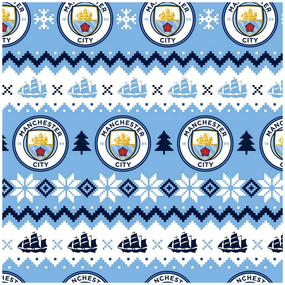 Manchester City FC Christmas Gift Wrap LKT Sport Football>Premier League>Manchester City FC Wrapping Paper