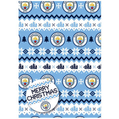 Manchester City FC Christmas Gift Wrap LKT Sport Football>Premier League>Manchester City FC Wrapping Paper