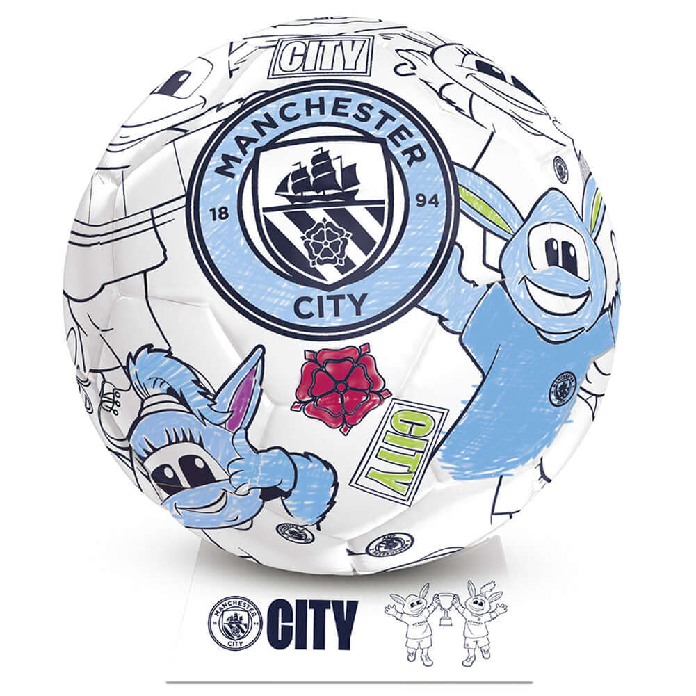 Manchester City FC 'Colour In' Mini Football Set LKT Sport Football>Premier League>Manchester City FC American Football Toys