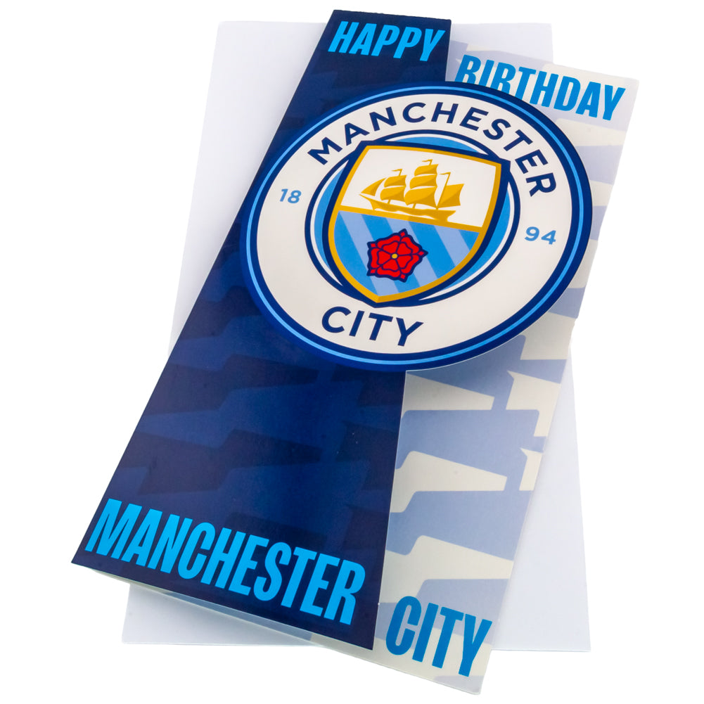 Manchester City FC Crest Birthday Card LKT Sport Football>Premier League>Manchester City FC Greeting Cards
