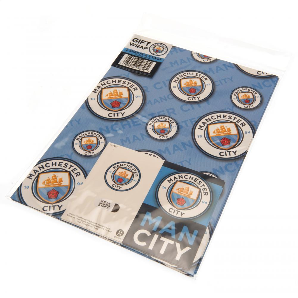 Manchester City FC Crest Gift Wrap LKT Sport Football>Premier League>Manchester City FC Gift Wrapping