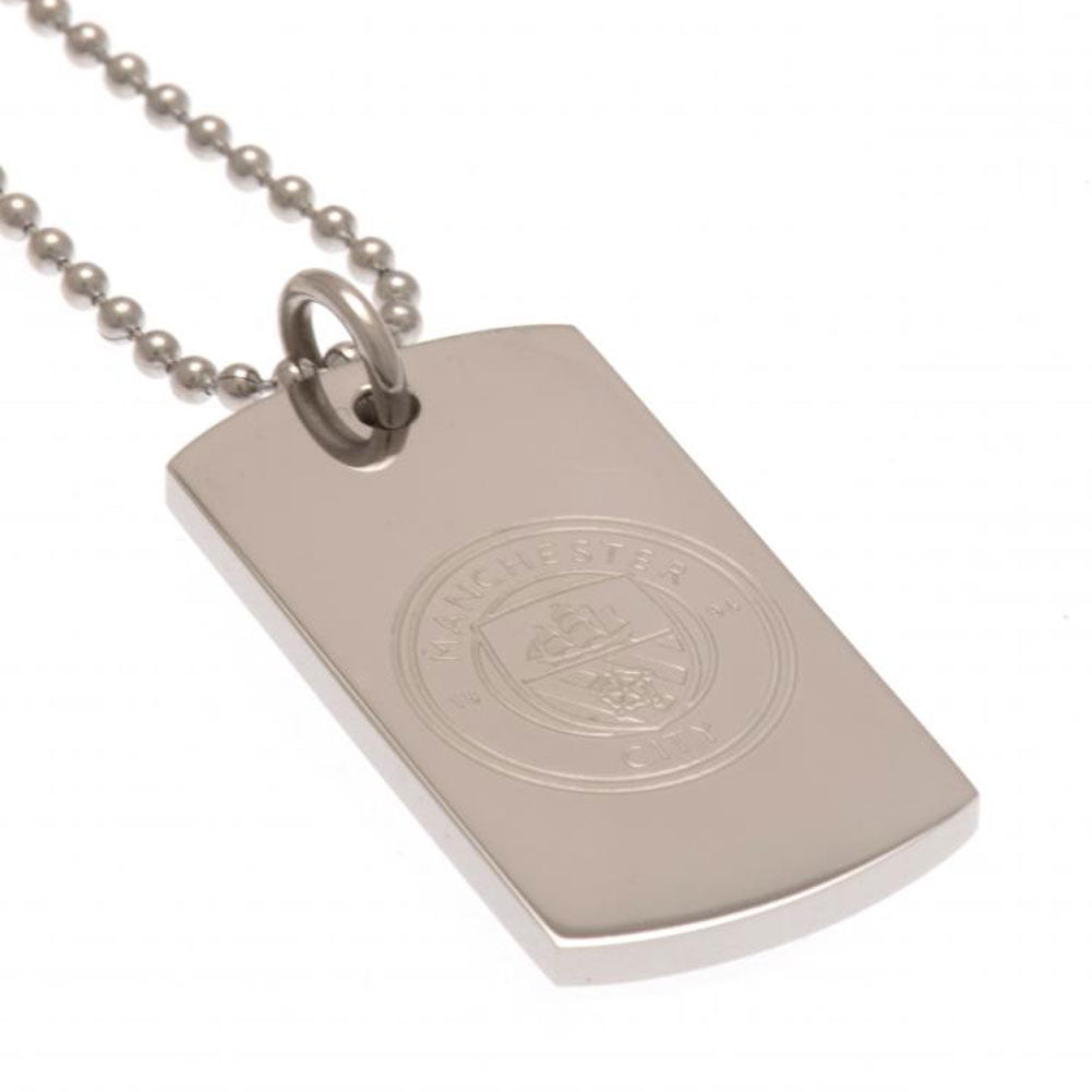 Manchester City FC Engraved Dog Tag & Chain LKT Sport Football>Premier League>Manchester City FC Necklaces