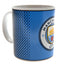 Manchester City FC Fade Mug LKT Sport Ceramic everyday coffee mug Fade design featuring Manchester City text and a full colour club crest Glazed kiln fired finish with white handle Official licensed product Approx 315ml (11oz) Approx 9cm tall, 8cm in diam