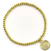 Manchester City FC Gold Finish Bead Bracelet LKT Sport Hypo-allergenic elasticated gold finish ball bead braceletFeaturing a City charmOfficial licensed productSuitable for ages 14+Charm approx 12mm x 12mm Bracelets