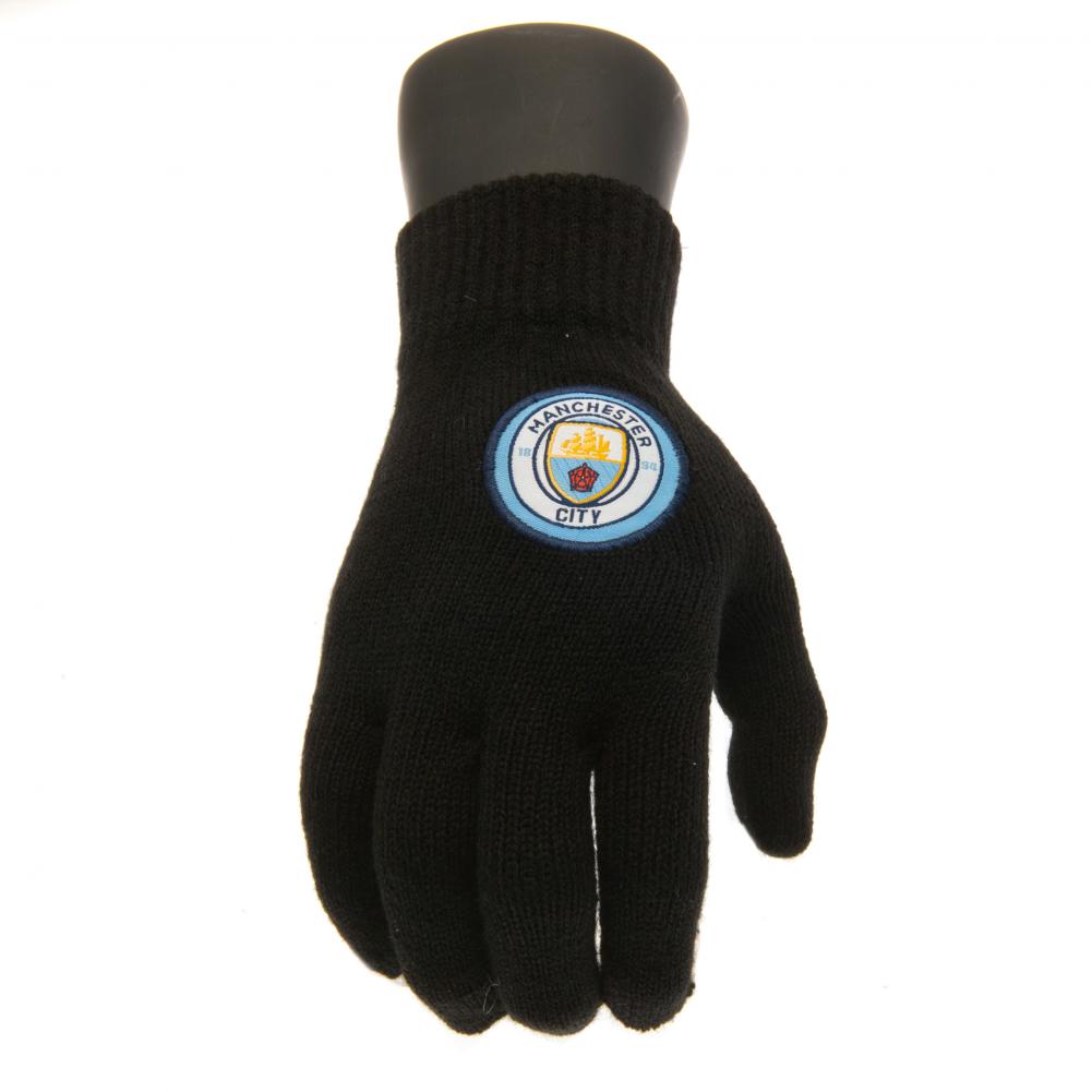 Manchester City FC Knitted Gloves Junior LKT Sport Football>Premier League>Manchester City FC Gloves & Mittens