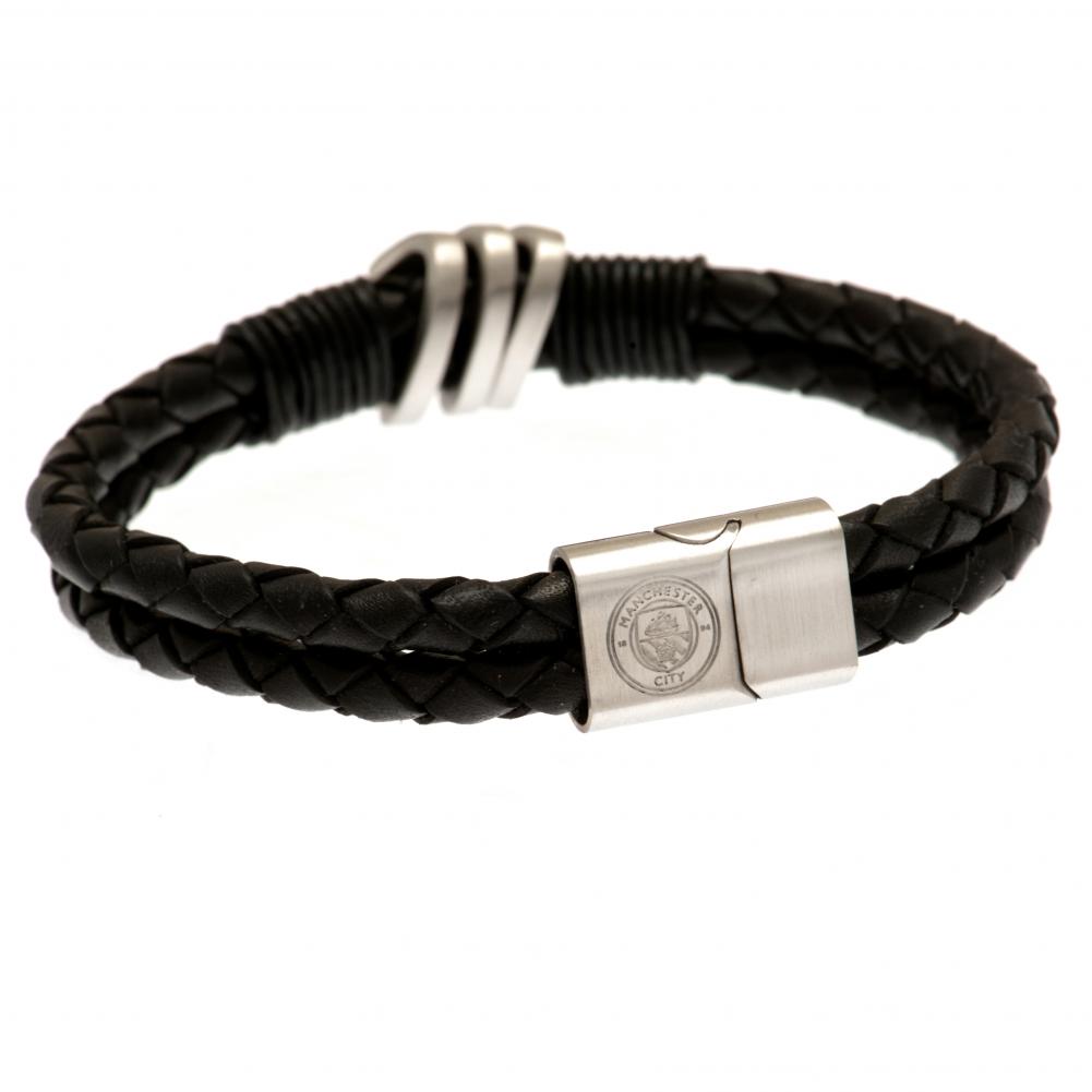 Manchester City FC Leather Bracelet LKT Sport Football>Premier League>Manchester City FC Bracelets