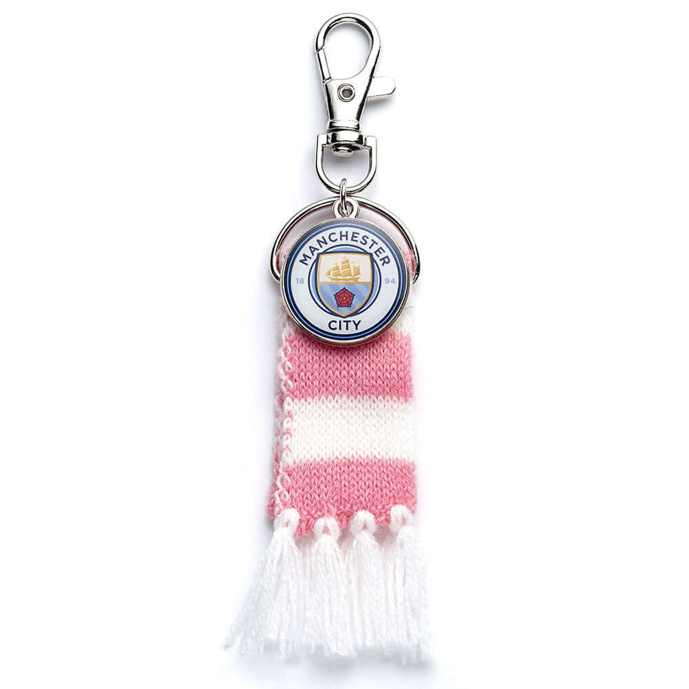 Manchester City FC Pink Bar Scarf Bag Charm LKT Sport Football>Premier League>Manchester City FC Keychains