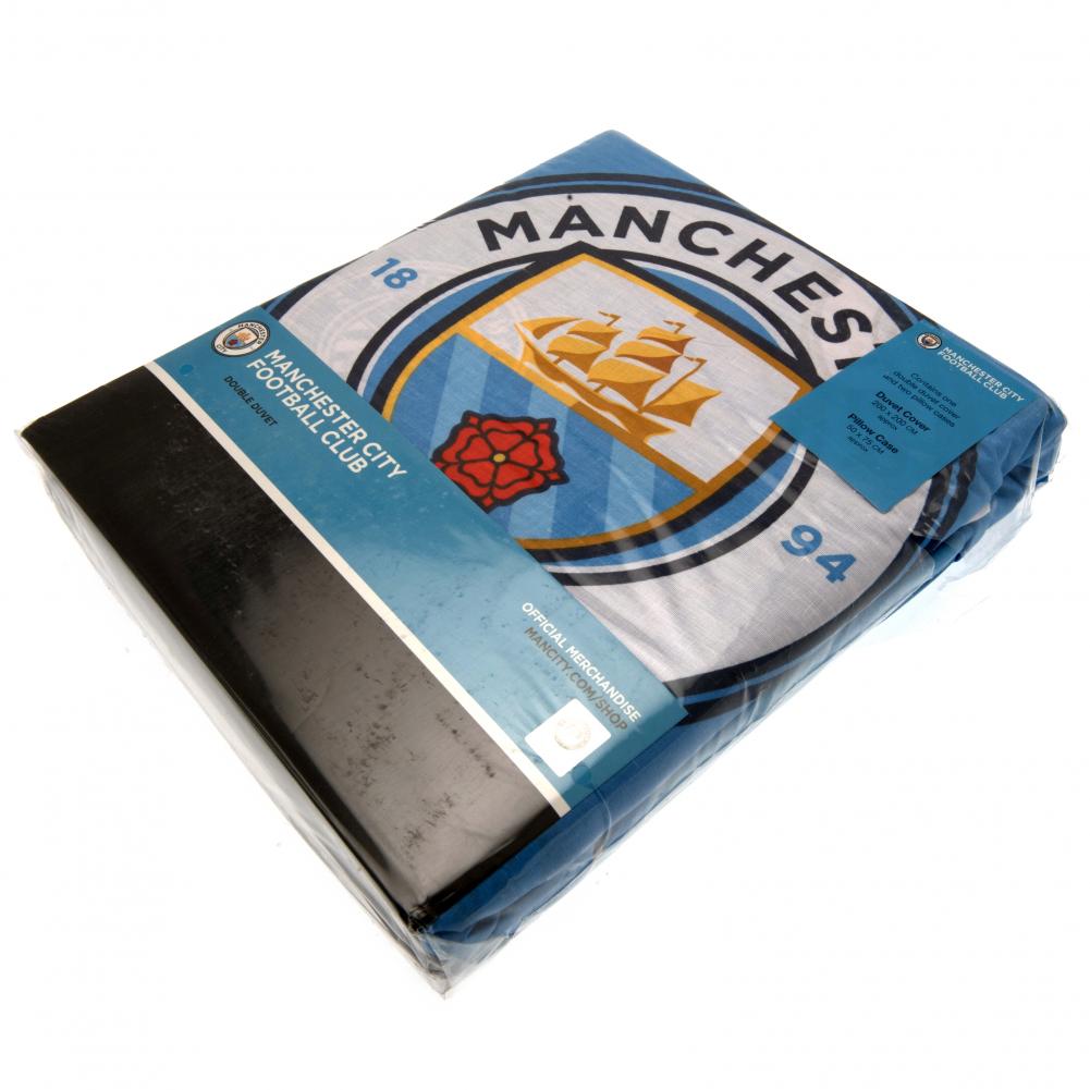 Manchester City FC Pulse Double Duvet Set LKT Sport Football>Premier League>Manchester City FC Duvet Covers