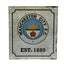 Manchester City FC Retro Logo Sign LKT Sport Vintage look design stamped metal wall sign Featuring a full colour retro City crest and club established date Ready to hang on the wall with four small holes for fixing Official licensed product Approx 23cm x