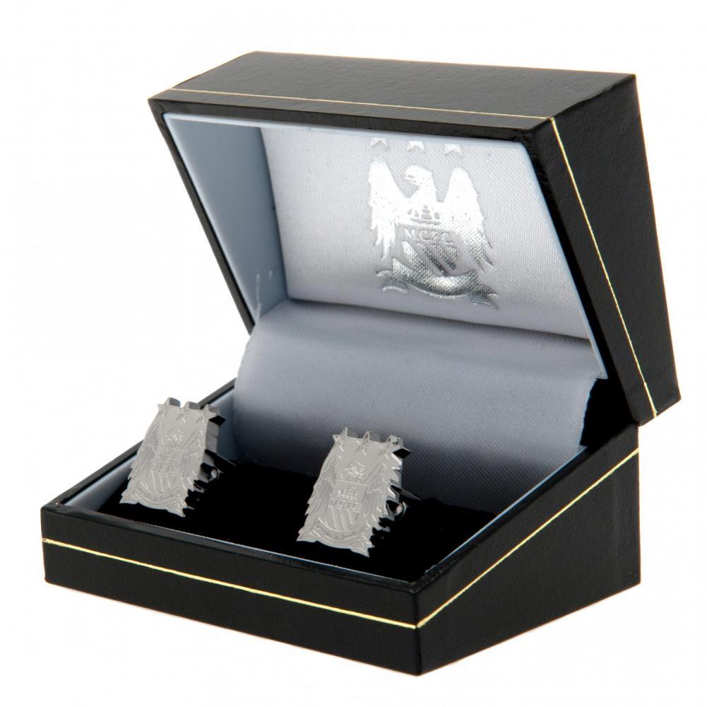 Manchester City FC Stainless Steel Formed Retro Cufflinks LKT Sport Football>Premier League>Manchester City FC Cufflinks