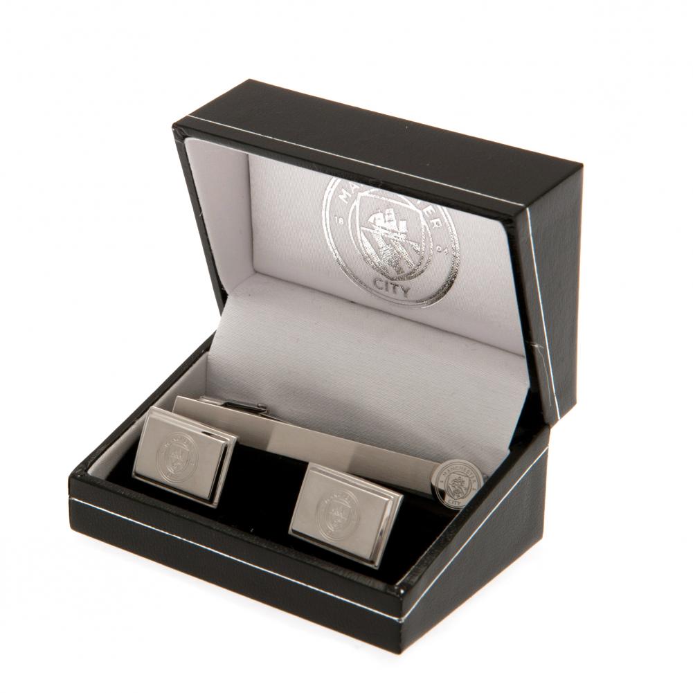 Manchester City FC Tie Slide & Cufflink Set LKT Sport Football>Premier League>Manchester City FC Cufflinks