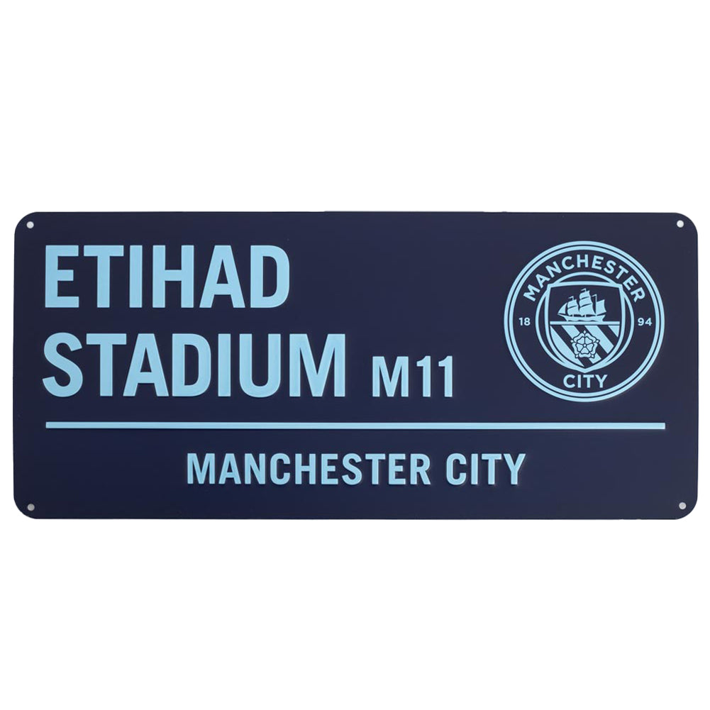 Manchester City FC Two Tone Street Sign LKT Sport Football>Premier League>Manchester City FC Novelty Signs