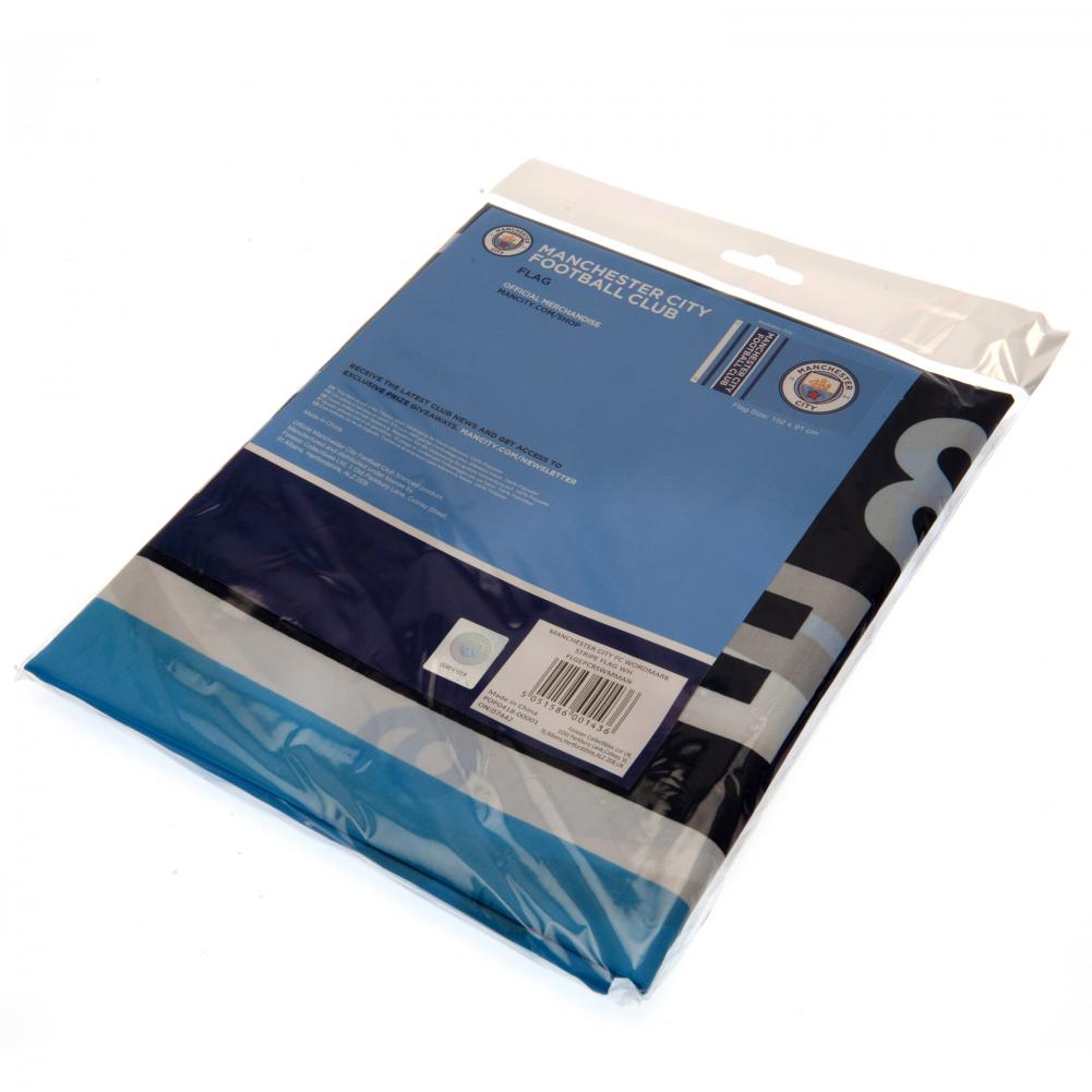 Manchester City FC Wordmark Flag LKT Sport Football>Premier League>Manchester City FC Flags