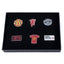 Manchester United FC 6pc Badge Set LKT Sport Metal pin badge set featuring 6 different designsDie stamped with full colour infillWith butterfly clasp fixingMetal alloy with silver style finishOfficial licensed product6 assorted size badges Pinback Buttons