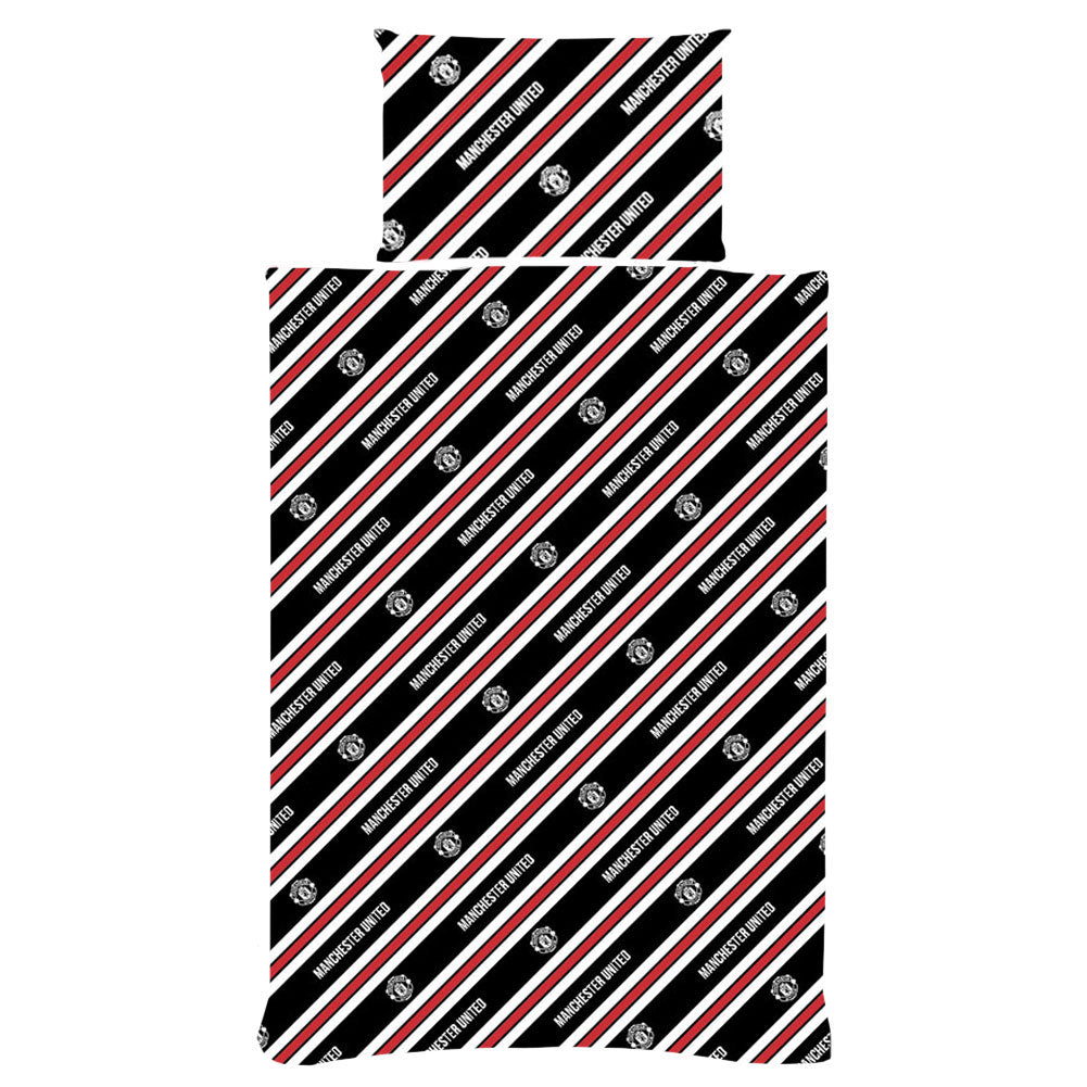 Manchester United FC Core Stripe Single Duvet Set LKT Sport Football>Premier League>Manchester United FC Duvet Covers
