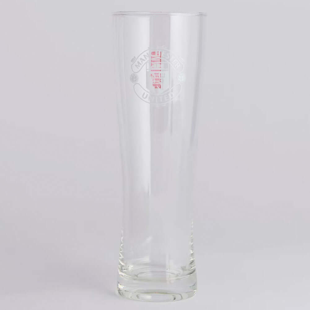 Manchester United FC Mono Crest Tall Beer Glass LKT Sport Football>Premier League>Manchester United FC Beer Glasses