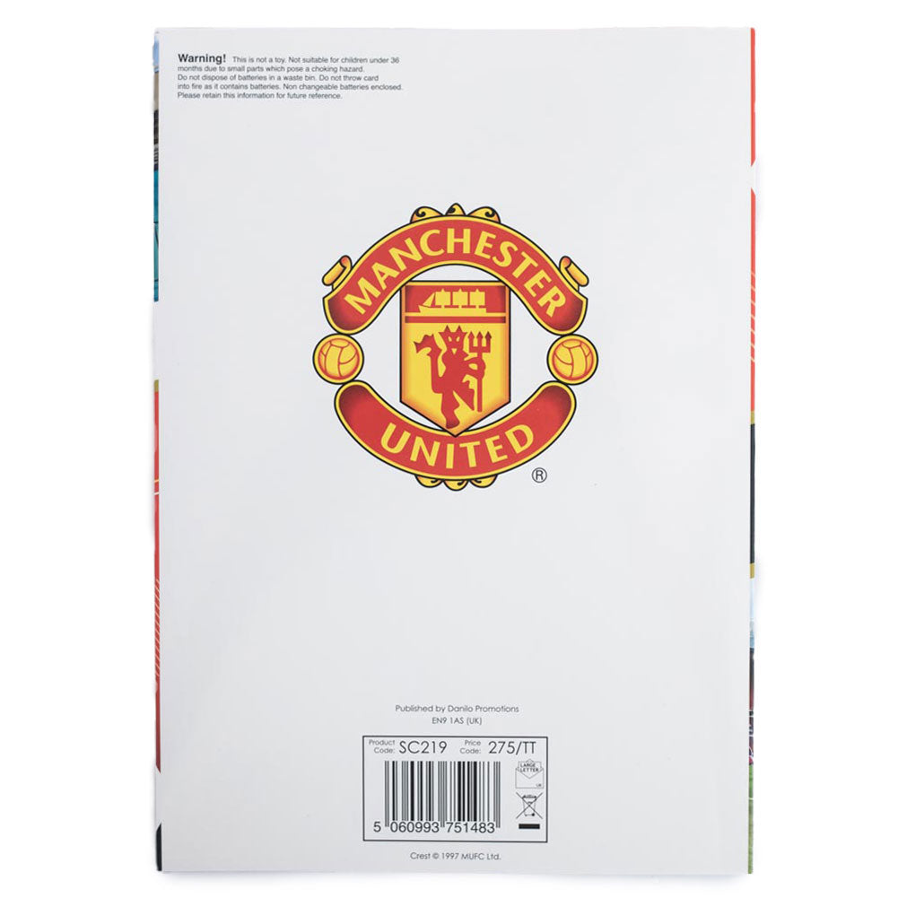 Manchester United FC Musical Birthday Card LKT Sport Football>Premier League>Manchester United FC Greeting Cards