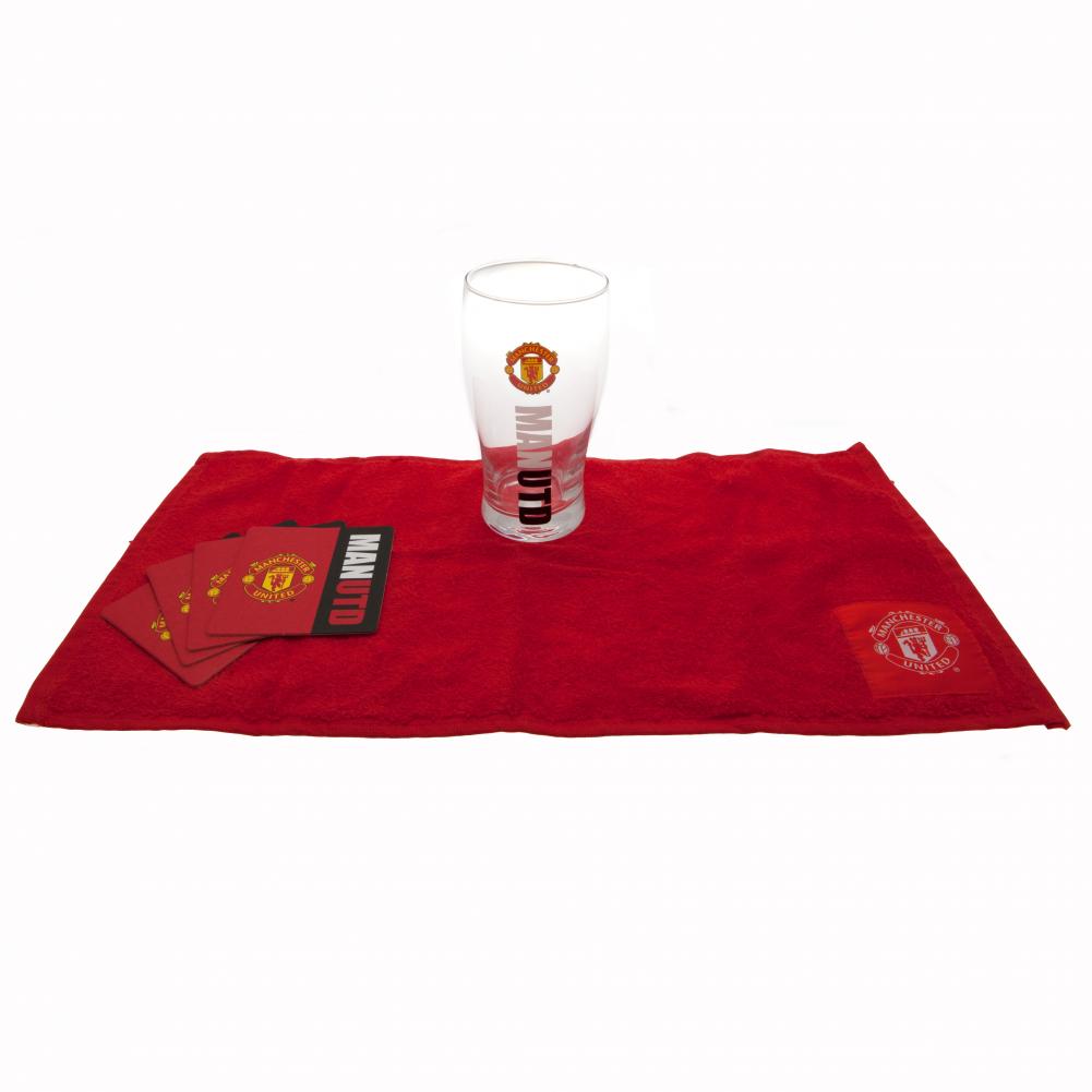 Manchester United FC Wordmark Mini Bar Set LKT Sport Football>Premier League>Manchester United FC Drinkware Sets