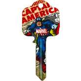Marvel Comics Door Key Captain America LKT Sport Entertainment>Movies>Marvel Key Blanks