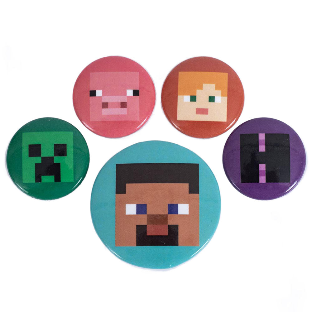 Minecraft Button Badge Set LKT Sport Entertainment>Gaming>Minecraft Pinback Buttons