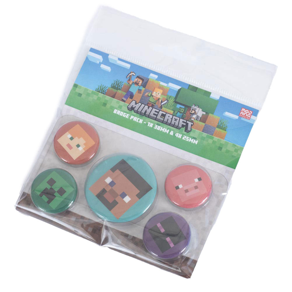 Minecraft Button Badge Set LKT Sport Entertainment>Gaming>Minecraft Pinback Buttons