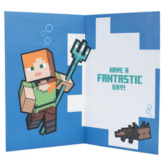 Minecraft Explore Birthday Card LKT Sport Entertainment>Gaming>Minecraft Greeting Cards
