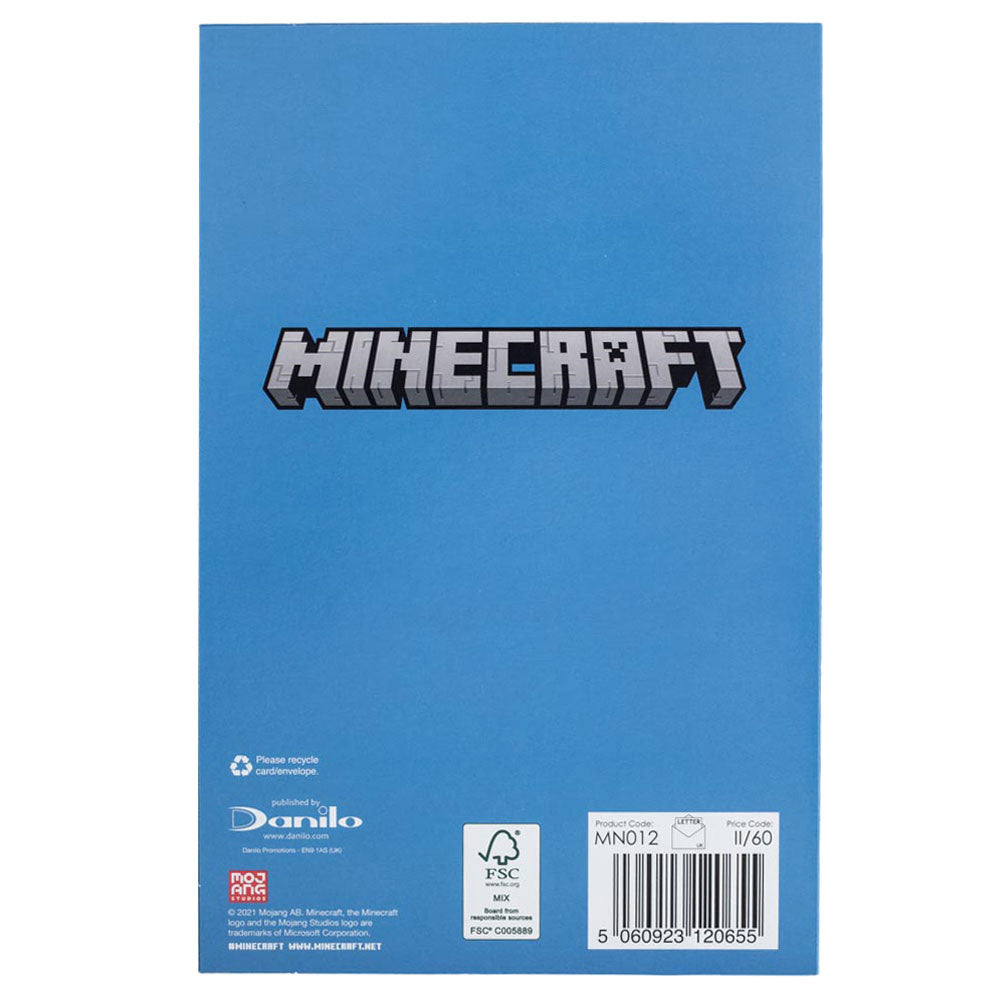 Minecraft Explore Birthday Card LKT Sport Entertainment>Gaming>Minecraft Greeting Cards
