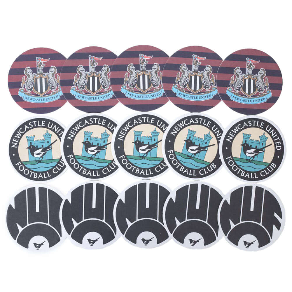 Newcastle United FC 15pk Retro Beer Mat Set LKT Sport Football>Premier League>Newcastle United FC Coasters