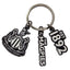 Newcastle United FC 3 Charm Keyring LKT Sport Black and white 3 charm keyringFeaturing a club crest, established and magpies charmDie stamped design with white enamel infillMetal alloy with black style finishOfficial licensed productEach charm approx 30mm