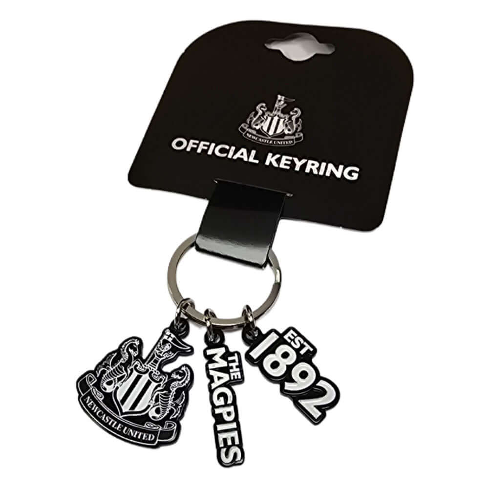 Newcastle United FC 3 Charm Keyring LKT Sport Football>Premier League>Newcastle United FC Keychains