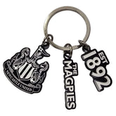 Newcastle United FC 3 Charm Keyring LKT Sport Football>Premier League>Newcastle United FC Keychains