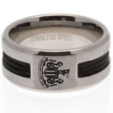 Newcastle United FC Black Inlay Ring Medium LKT Sport Football>Premier League>Newcastle United FC Rings