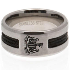 Newcastle United FC Black Inlay Ring Small LKT Sport Football>Premier League>Newcastle United FC Rings