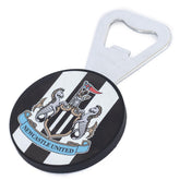Newcastle United FC PVC Round Magnetic Bottle Opener LKT Sport Rubber handled magnetic bottle openerFeaturing a full colour Newcastle crest on a stripe backgroundOfficial licensed productApprox 8.5cm x 5cm Bottle Openers