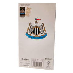 Newcastle United FC Personalised Birthday Card LKT Sport Vibrant gloss finish birthday cardFeaturing a large full colour Newcastle United crest on the front and stadium graphic insideIncludes any family relation stickers for the front of the cardMessage i