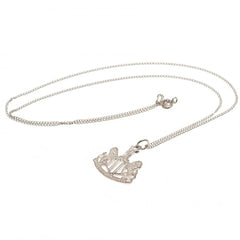 Newcastle United FC Sterling Silver Pendant & Chain LKT Sport Sterling silver pendant and necklace Featuring a Newcastle crest pendant on a chain necklace With a lobster clasp Official licensed product Chain approx 49cm (19in) Pendant approx 15mm x 22mm P