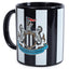 Newcastle United FC Striped Mug LKT Sport Ceramic everyday coffee mugBlack and white stripe design featuring a full colour Newcastle United FC club crest to one sideGlazed kiln fired finish with full colour handleOfficial licensed productApprox 315ml (11o