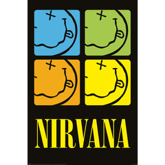 Nirvana Poster Smiley Squares 260 LKT Sport Entertainment>Music>Nirvana Posters