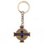 Northern Ireland Crest Keyring LKT Sport Metal crest shaped keyring with chain and split ringDie stamped design with full colour enamel infillMetal alloy with gold style finishOfficial licensed productApprox 40mm x 40mm Keychains