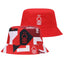 Nottingham Forest FC Geo Bucket Hat LKT Sport Fitted reversible bucket hat with a geometric patternFeatures a white embroidered Forest crest100% cotton, sponge clean onlyOfficial licensed productAdults, to fit approx 58cm Bucket Hats
