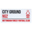 Nottingham Forest FC White Street Sign LKT Sport Gloss finish design stamped metal wall signCity Ground street sign, the home of Nottingham Forest FC on a white backgroundReady to hang on the wall with four small holes for fixingOfficial licensed productA