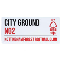 Nottingham Forest FC White Street Sign LKT Sport Football>Premier League>Nottingham Forest FC Novelty Signs