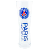 Paris Saint Germain FC Tall Beer Glass LKT Sport Tall slim pilsner style pint glassFeatures Paris Saint Germain text in blue with a full colour club crestOfficial licensed productApprox 570ml (1 pint)Approx 24cm tall, 7cm in diameter Beer Glasses