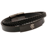 Rangers FC Black IP Leather Bracelet LKT Sport Football>European Leagues>Rangers FC Bracelets