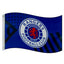 Rangers FC Core Crest Flag LKT Sport Large 100% polyester supporters flagThis classic design features a full colour Rangers crest on a royal blue backgroundPerfect for any wall with ready to hang metal eyeletsOfficial licensed productApprox 152cm x 91cm (