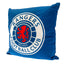 Rangers FC Cushion LKT Sport Vibrant blue cushion featuring a full colour Rangers crestDesign repeated on the reverse100% CottonOfficial licensed productApprox 40cm x 40cm Throw Pillows