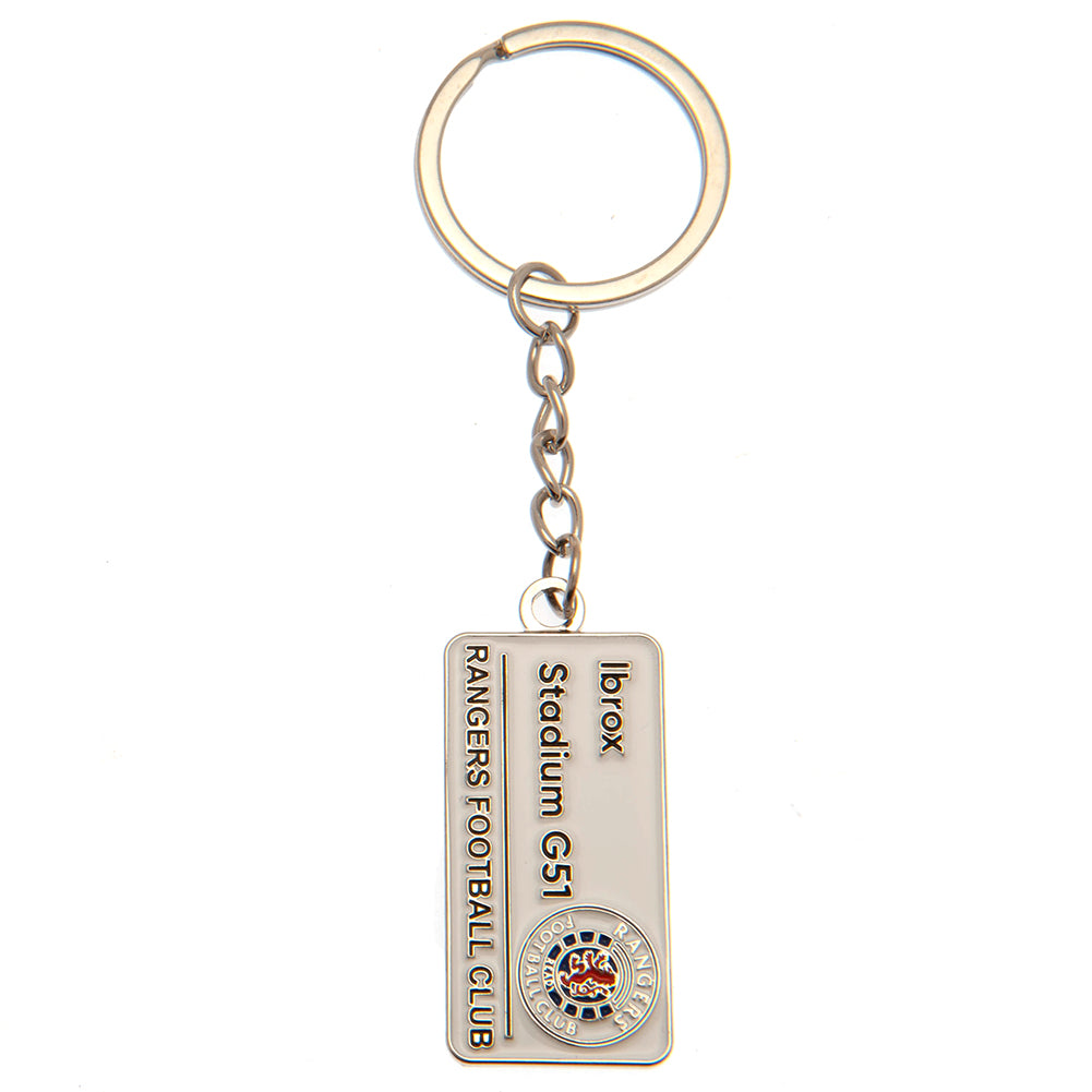 Rangers FC Embossed Street Sign Keyring LKT Sport Football>European Leagues>Rangers FC