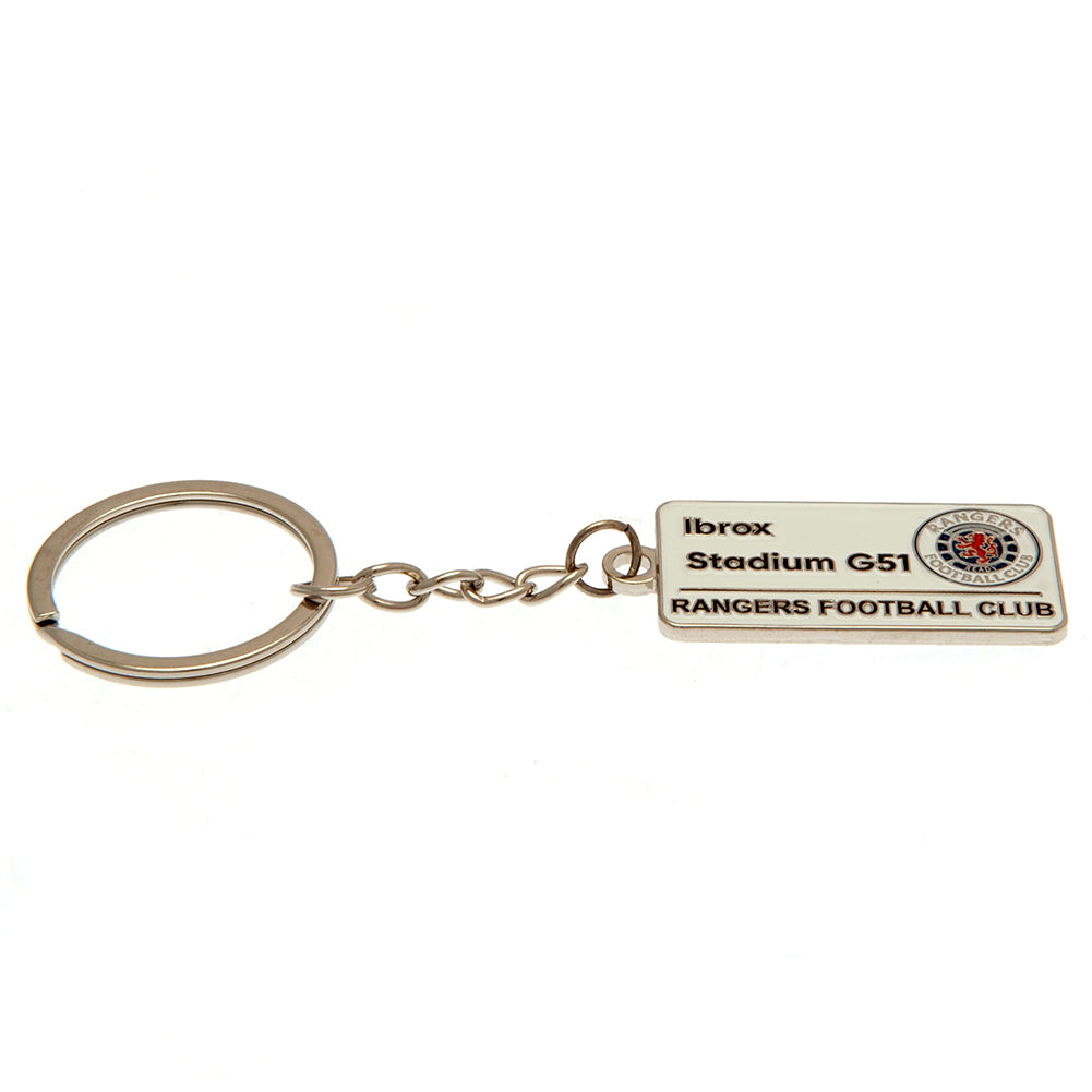 Rangers FC Embossed Street Sign Keyring LKT Sport Football>European Leagues>Rangers FC